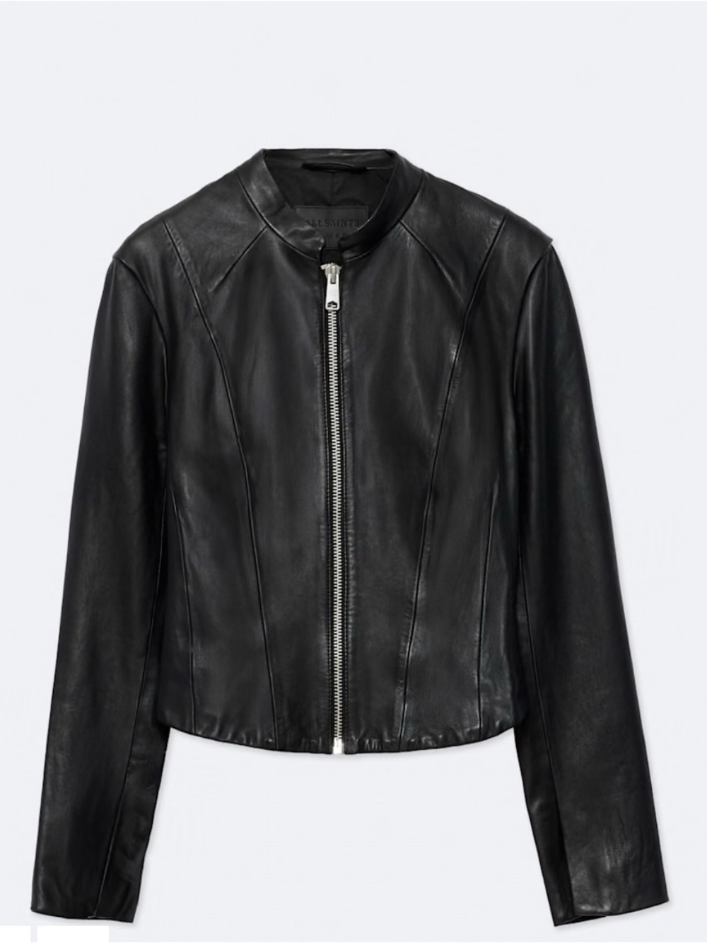 NWT! All Saints SADLER SLIM-FIT LEATHER JACKET